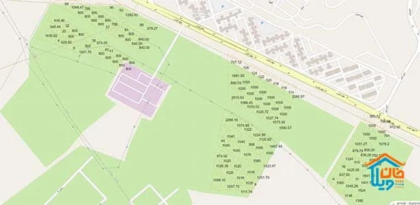 نقشه باغشهر دادگستری جدید صدرا شیراز